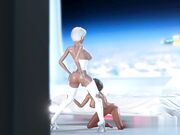 科幻女友在铁轨疯狂上下抽插性爱玩弄