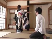 和服巨乳美熟女小早川怜子～お掃除フェラ